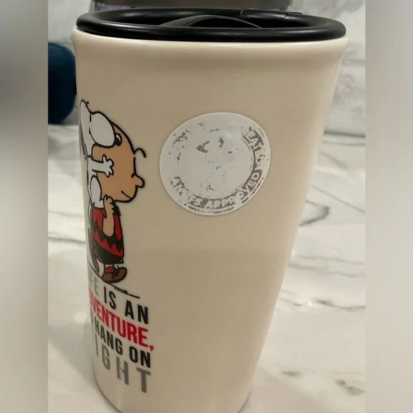 Charlie Brown & Snoopy Hallmark Travel Mug NWOT - Picture 5 of 8